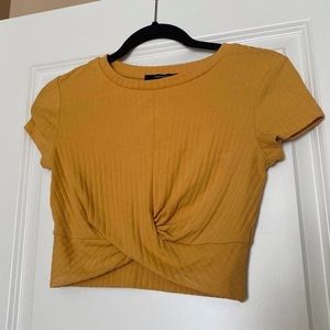 Forever 21 yellow crop top